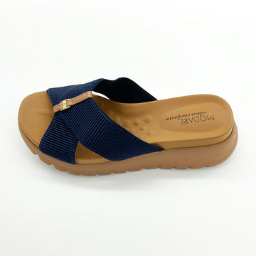 Modare 7198-100 Chunky Sole Slip-on Sandal in Navy